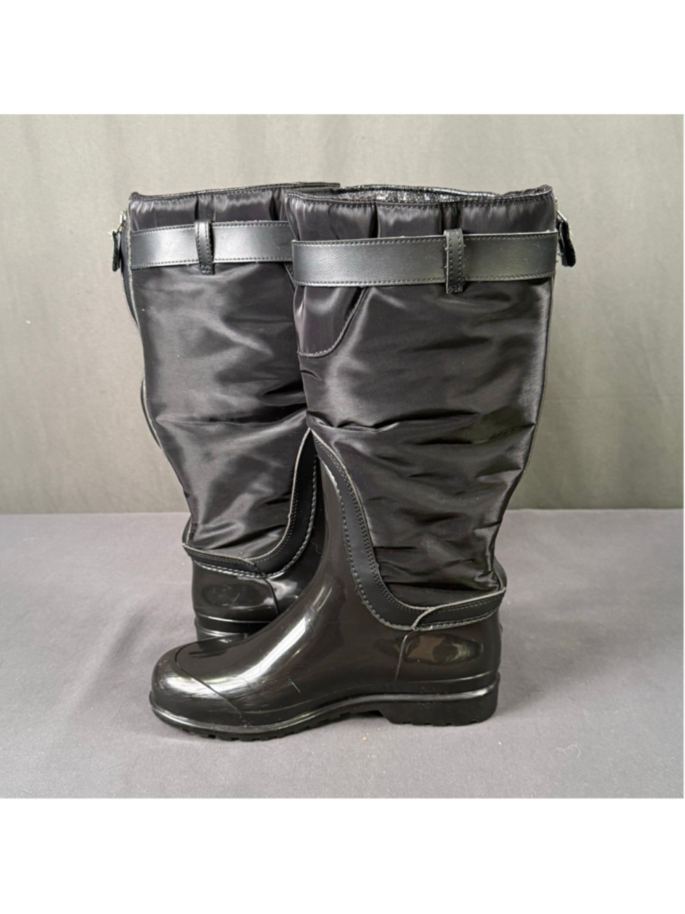 Pajar Rain Boots Women 5.5 Rosemount Waterproof Back Zip Techwear Gorpcore Black - Picture 7 of 13